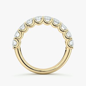 Anillo de Eternidad con Diamantes de Corte Esmeralda en Oro Amarillo, Certificado por GIA, Joyería Clásica de Compromiso para Mujer - Product Image 6