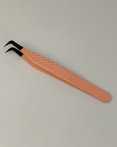 Nouvelle pince à épiler à pointe de fibre pince à épiler Extension de cils Rose pince à cils faite à la main taux de gros Logo privé - Product Image 2