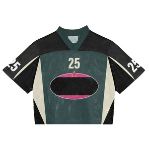 El mejor fabricante, camiseta de entrenamiento de manga corta, camiseta transpirable de fútbol americano para mujer, camisetas recortadas - Product Image 2