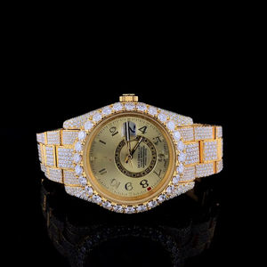Reloj de Diamantes de Lujo Personalizado, Estilo Rapero Hip Hop, Correa con Incrustaciones, Pantalla Inteligente, Movimiento Mecánico, Edición Limitada de Moda - Product Image 1