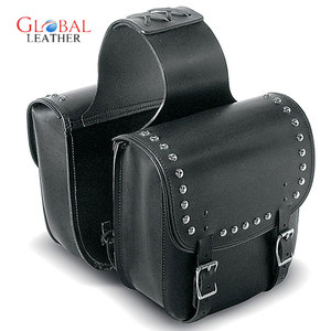 Bolso de Cuero Genuino Negro Estilo Motero con Tachuelas, Correa Única y Cierre de Hebilla para Uso Diario - Product Image 3