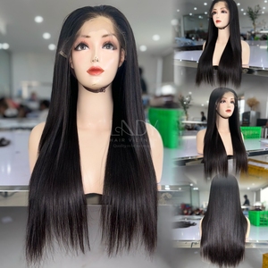 Top qualité belles perruques vrais cheveux humains 100% vietnamien cheveux humains os droit brun couleur fermeture perruque - Product Image 1