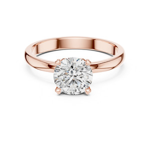 แหวนเพชรหมั้นทรงกลมสำหรับงานแต่งงานขนาด1กะรัตแหวนเพชรสำหรับงานหมั้นในห้องปฏิบัติการสีเหลืองสีขาวกุหลาบทอง-เครื่องประดับเพชรในห้องปฏิบัติการ - Product Image 3