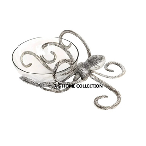 ชามผลไม้แห้งทำจากแก้วใสขาตั้งปลาหมึกทำจากแก้วสีใส - Product Image 1