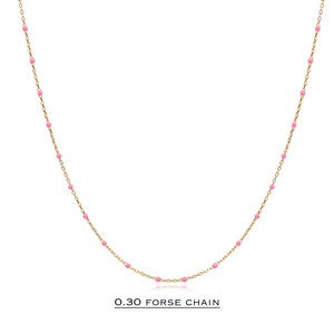 สร้อยคอแฟชั่นดีไซน์เคลือบสีชมพูอ่อน งานแฮนด์เมด ขายส่ง เงินแท้ 925 จากตุรกี เครื่องประดับสำหรับผู้หญิง - Product Image 2