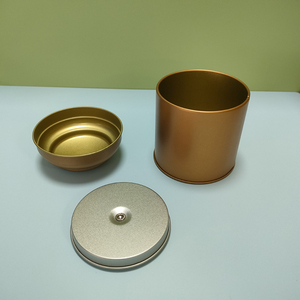 Tùy chỉnh cấp thực phẩm kim loại lon phong cách artight Vòng tin <span class=keywords><strong>container</strong></span> cho trà và cà phê bao bì màu đỏ vàng bạc màu tins - Product Image 4