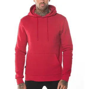 Sudaderas con capucha con logotipo personalizado, sudaderas térmicas sueltas bordadas lisas de algodón 100%, sudaderas con capucha esenciales de gran tamaño - Product Image 1