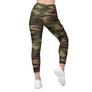 Leggings de yoga à taille mi-haute de qualité supérieure, prix de gros, logo personnalisé, impression par sublimation, élastique écologique à la taille - Product Image 5
