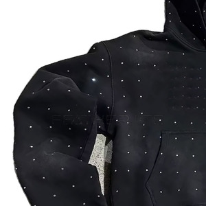 Nueva llegada de los hombres usan sudaderas con diamantes de imitación para la venta en línea por encargo sudaderas con diamantes de imitación para la venta - Product Image 3