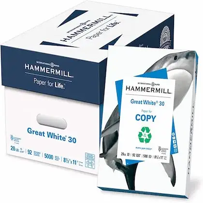 La più venduta carta per copie Hammermill A4 per l'esportazione in tutto il mondo