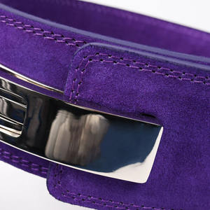 Cinturón de Cuero Morado con Hebilla de Palanca Ajustable de Acero Inoxidable, Cinturones de Levantamiento de Pesas Resistentes para Entrenamiento en Gimnasio - Product Image 4