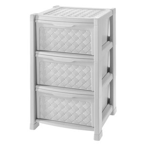 ARIANNA Tontarelli Commode à tiroirs 3C peu encombrante en plastique blanc, tiroirs et chariots de rangement (39x39x63.5cm) Modèle 8025646112 - Product Image 1