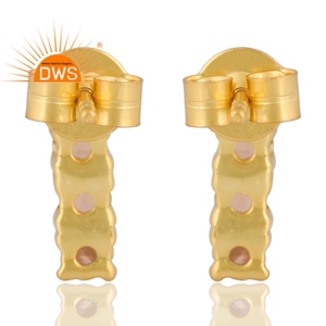 Design vintage 925 argent Sterling plaqué or 18 carats citrine naturelle pierre précieuse boucle d'oreille bijoux personnalisés pour les femmes cadeau pour elle - Product Image 2