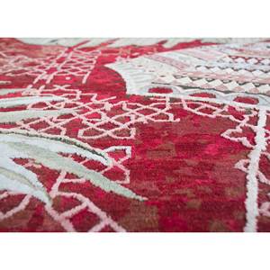 พรมขนสัตว์ผสมไหมถักมือลายดอกกุหลาบสีเขียว รุ่น SLR-7069 (CS-01) สำหรับห้องนั่งเล่น ห้องโถง ทางเดิน ห้องพักผ่อน รูปทรงสี่เหลี่ยมผืนผ้า - Product Image 3