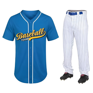 Ensemble de maillots et pantalons personnalisés pour équipe de baseball, 100% polyester, manches courtes, imprimé, respirant, vente en gros, fournisseur OEM - Product Image 6