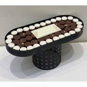 Bol de service en chocolat pour mariage, présentoir à chocolat, bol rond en métal doré fait à la main de qualité supérieure, bol de service pour bonbons, bon prix - Product Image 2