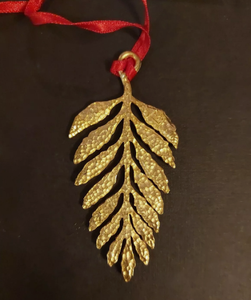 <b>Top</b> Sale Metal Gold Leaf Design Hanging Ornament with Customization For <b>Christmas</b> <b>Tree</b> Decoration - Product Image 6
