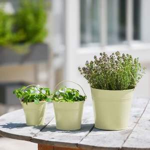 Seau à jardinière en métal galvanisé idéal pour le jardinage sur balcon décor de ferme ou présentation de pièce maîtresse d'événement rustique - Product Image 2