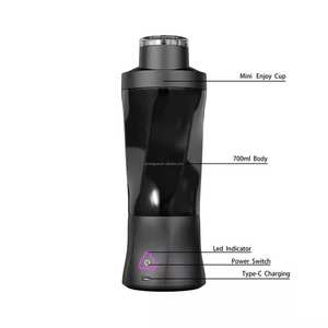 เครื่องปั่นแบบพกพาขนาด 700 มล. พร้อมแบตเตอรี่สำรองขนาด 6000 มิลลิแอมป์ชั่วโมง ชาร์จผ่าน USB ภาชนะ Tritan ปลอดสาร BPA ฟังก์ชั่นบดน้ำแข็งและอุ่นร้อน 6 รูปแบบ - Product Image 2