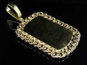 Trendy Stylish Moissanite Diamond <b>Studded</b> In S925 Silver Cuban Border Design Iced Out Hip Hop Pendant <b>For</b> <b>Men</b> - Product Image 3