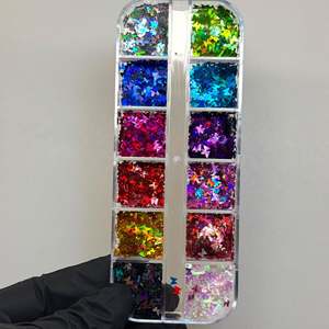 Caja de Lentejuelas de Mariposa de 12 Colores A10jet para Diseños de Uñas Acrílicas en 3D, Suministros para Uñas - Product Image 3