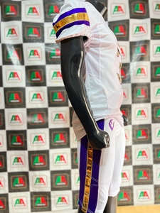 Uniforme de fútbol americano con bordado personalizado por sublimación, pantalón acolchado, sarga cromada, números, camiseta de rotación rápida, mochila - Product Image 5