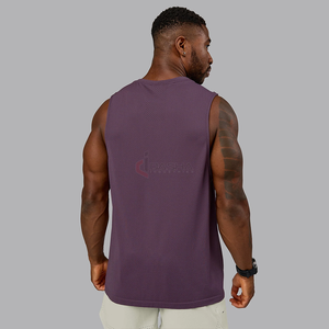 Casual Workout Muscle Vest Crew Neck Sleeveless Fitness Gym Sportswear Fabricant - Product Image 3