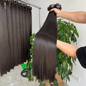 Paquetes rectos de hueso Color negro natural Extensiones de cabello de calidad cruda Trama 100% Cabello humano vietnamita Grado 12A - Product Image 3