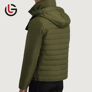 Factory Price <b>Men's</b> Winter Puffer Quilted Jacket with Hooded Collar Zipper Closure OEM Service Out Door Street Jacket For <b>Men</b> - Product Image 2