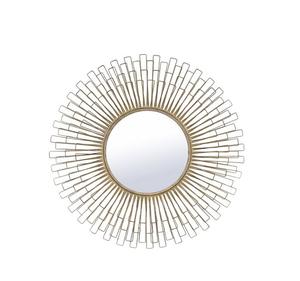 Modern <b>Gold</b> Color Aluminum Metal Frame Wall Mounted <b>Round</b> <b>Mirror</b> Home and Hotel Bathroom Decoration for Weddings - Product Image 1