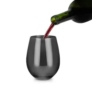 Anpassbares Metall Schwarzes Edelstahl Weinglas für Bars und Barsch ränke Dekor Trend ing Weinglas Stahl Bar Zubehör