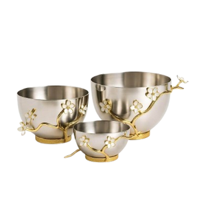 Tazón de tuerca de acero inoxidable personalizado de tendencia superior Plato de fruta de metal de grado alimenticio fácil de limpiar para el hogar o el hotel para fiestas - Product Image 4