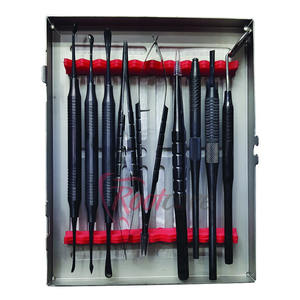 Venta caliente Rootcare Black Coated Dental Micro Oral Surgery Kit Acero inoxidable Castroviejo Dental Set Manual Quirúrgico - Product Image 5