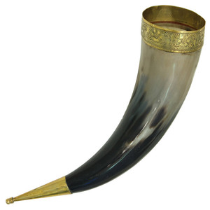 Ensemble unique de corne de buffle naturelle à boire artisanale avec support et accessoires à des fins de marque au prix le plus bas - Product Image 6