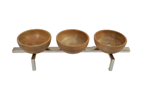 New Design Wooden Natural Finished <b>Serving</b> Platter <b>Dish</b> High Quality <b>Serving</b> Tray Platter in Set of 4 for Ramadan <b>Serving</b> Usage - Product Image 3
