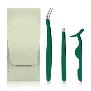 Pinzas de Extensión de Pestañas con Recubrimiento en Polvo Premium, Aplicador de Pestañas, Juego de Pinzas para Volumen Ruso, Personalización de Marca OEM - Product Image 1