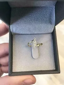 แหวนเพชรโมอิสสำหรับงานหมั้นงานแต่งงานแหวนเงิน925ทรงกลม2 CT - Product Image 2