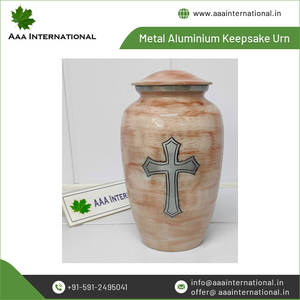 Urne commémorative en métal de qualité exceptionnelle au design moderne pour cendres Urne souvenir en aluminium Urnes funéraires/de crémation pour adultes - Product Image 2