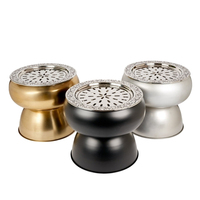 Brûleur d'encens fait main de luxe Vase en métal coloré Bakhoor brûleur décor à la maison artisanat pour toutes les saisons