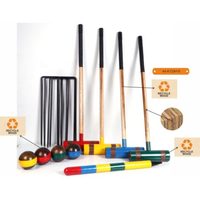 Jeu de croquet en bois durable de qualité supérieure, disponible en plusieurs couleurs, pour une utilisation en extérieur toute l'année
