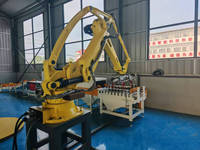 Palettiseur robotique robuste à cœur PLC pour fûts métalliques, grandes cuves en plastique, film, fonctionnement haute vitesse, conception à entretien facile