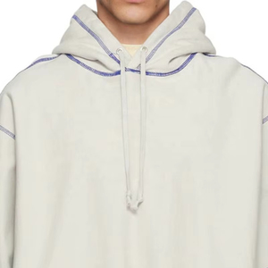 Haute qualité coton épais logo personnalisé contrat point pull surdimensionné unisexe brodé goutte épaule culture hommes à capuche 2026 - Product Image 2