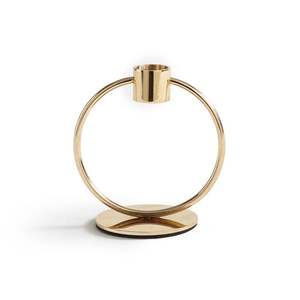 modern brass ring candle holder A suitable title name could be Minimalist Brass Ring Candle Holder - Product Image 1