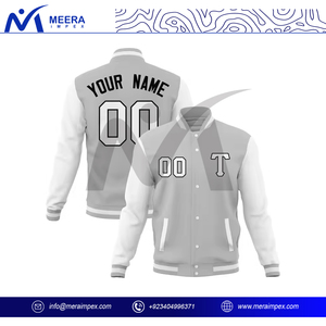 Nouvelle veste universitaire à la mode pour hommes vestes universitaires de baseball décontractées coupe régulière veste à col côtelé en tissu de laine de qualité supérieure pour hommes OEM - Product Image 2