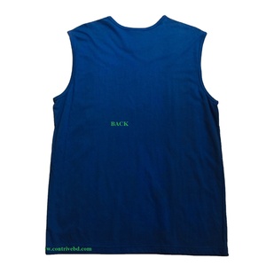 เสื้อกล้ามแขนกุดสำหรับผู้ชายผ้าฝ้ายโพลีเอสเตอร์นุ่มพิเศษน้ำหนักเบาพิมพ์ลายหน้าอกออกแบบได้ตามต้องการ - Product Image 1