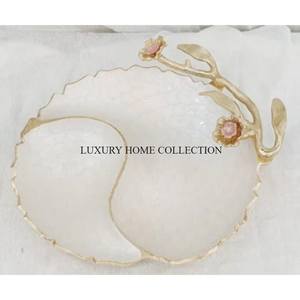 Cuencos para servir de metal decorativos con acabado antiguo de primera calidad con formas de textura única para arreglos de mesa elegantes - Product Image 6