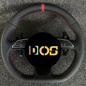 Volant <span class=keywords><strong>de</strong></span> <span class=keywords><strong>voiture</strong></span> personnalisé DOS pour <span class=keywords><strong>Audi</strong></span> <span class=keywords><strong>R8</strong></span> TT TTS T RS A6 A7 A3 A4 A5 Sport, volant en cuir à fond plat avec palettes <span class=keywords><strong>de</strong></span> changement <span class=keywords><strong>de</strong></span> vitesse - Product Image 3