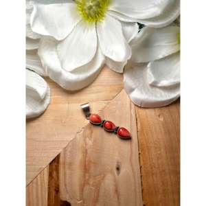 Colgante de Estilo Étnico Navajo con Ostra Espinosa y Plata de Ley, con Engaste de Bisel en Oro Rosa y Platino, Joyería con Dije - Product Image 3