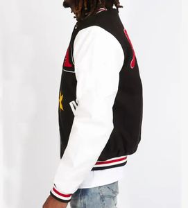 Nouvelle lettre personnalisée universitaire hommes patchs en chenille appliques baseball bombardier letterman vestes personnalisées - Product Image 4