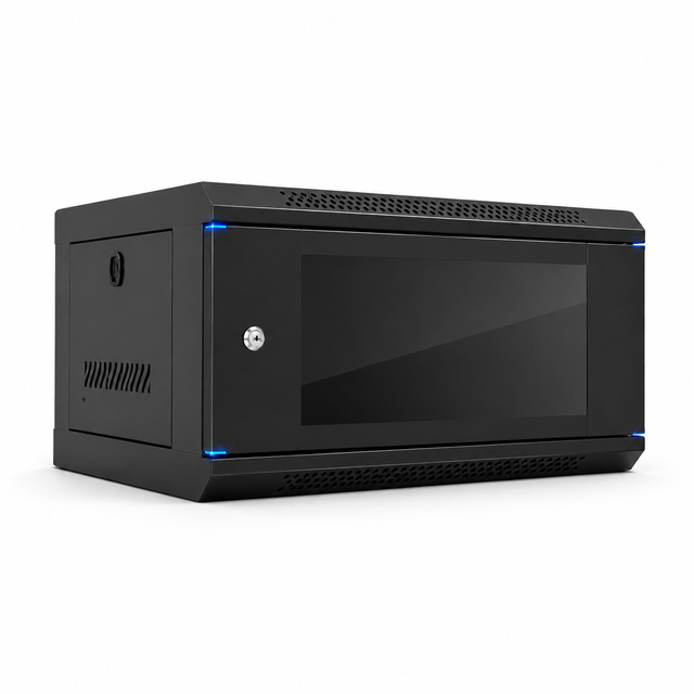 Customized Wall Mount Server Rack 19 Inch Open Frame Telecom Cabinet IP20 Protection SPCC Steel Construction 4U/9U/15U Tempered